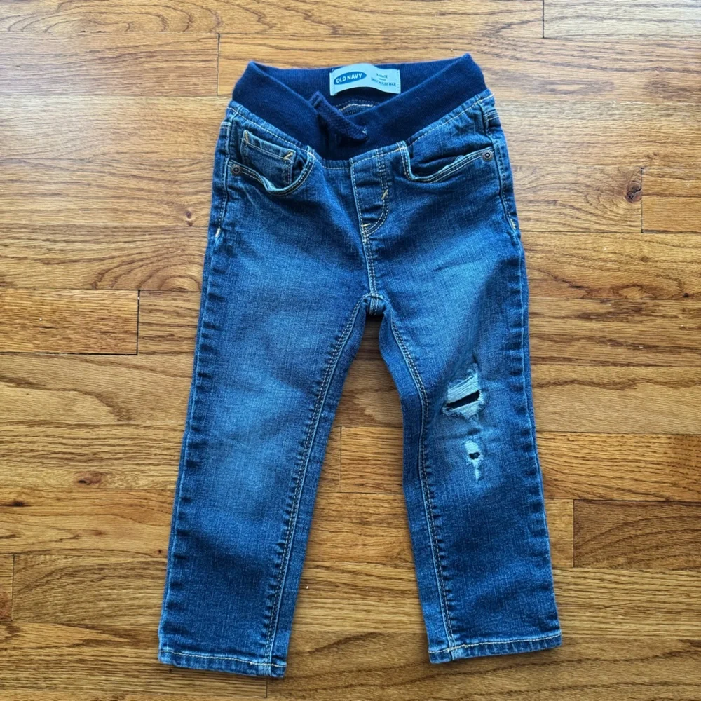 Old Navy Jeans Toddler Karate Skinny Pull On Functional Drawstring Waist